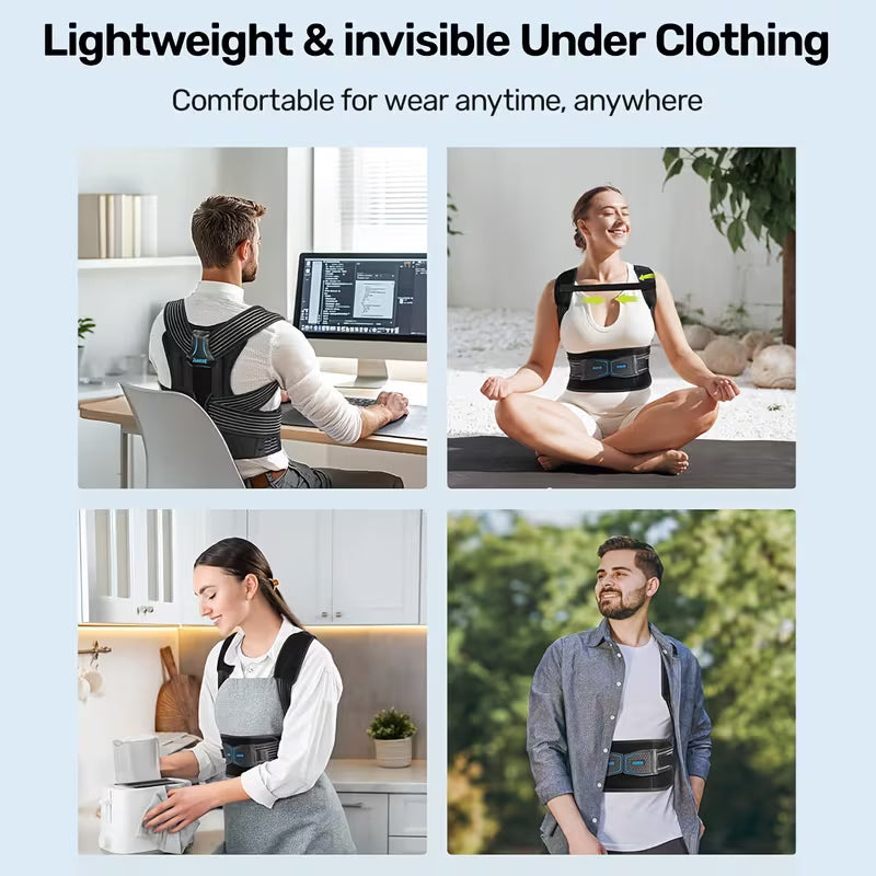 Adjustable Shoulder Straightening Vest with Padded Shoulder Cushions & Soft Underarm Bands Unisex Daily Wearing Vest Practical Father's Day Presents