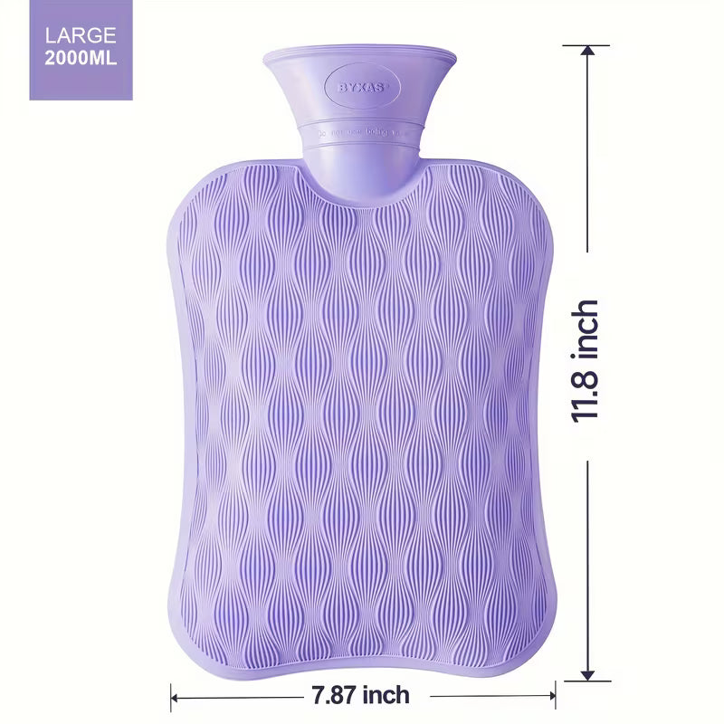 BYXAS 67.63oz Large Hot/Cold Water Bag with Ergonomic Handle & Spill-Proof Lid - 67.63oz Capacity, 3-Color (Purple, ) - for Muscle, Back, Neck, Shoulderv