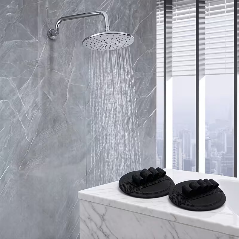 2pcs Exfoliating Bath Gloves, Double-Sided Bath Brushes, Gentle Loofah Texture, Rich Foam, Easy to Use, Creates Smooth Skin, Polyester Personal Care Products