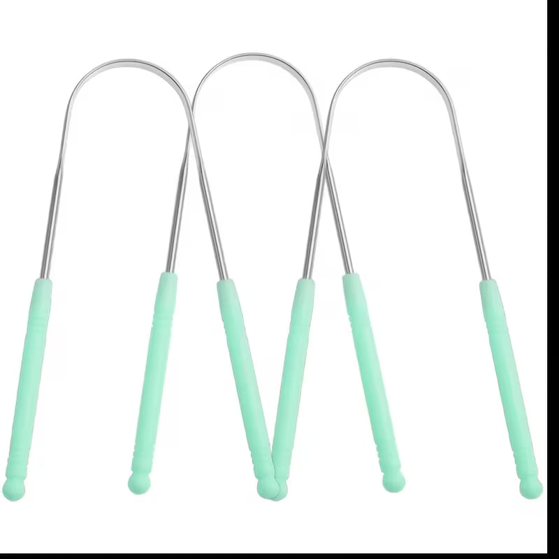 3/6-Pack Tongue Scrapers Stainless Steel Tongue Cleaners – Heavy-Duty Reusable Oral Hygiene Tools with Comfort Grip, Must-Have Cleaning Supplies, Self-Care Products, Oral Cleaners