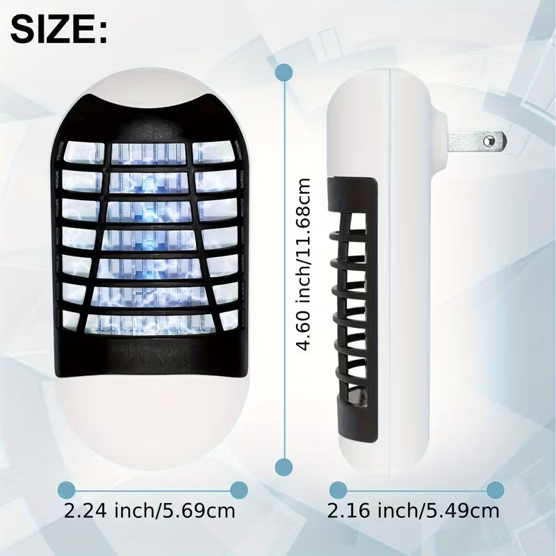 2 Pack Plug In Bug Zappers Indoor Flying Insect Trap, Electronic Mosquito Zappers Gnat Traps with LED Light for Bedroom, Kitchen, Office