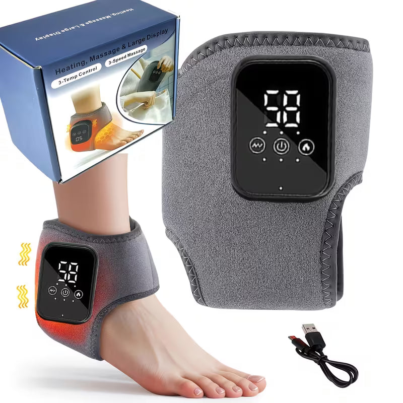 Portable Electric Foot Massager with 3 Heat Settings, 3 Vibration Modes, Timer Function, And Touch Controls; Adjustable Size; Suitable for Both Left And Right Feet; Specifically Designed for Foot And Ankle Massage