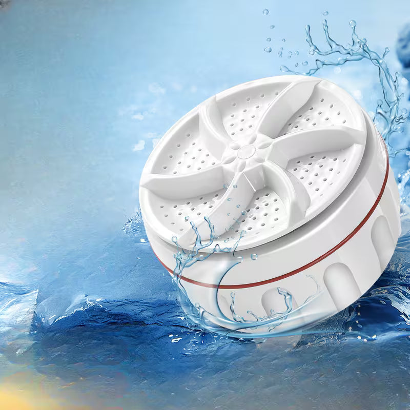 1pc Portable Mini Turbo Washer, USB Powered Cleaning Washing Machine for Underwear Socks, Mini Ultrasonic Turbo Washer