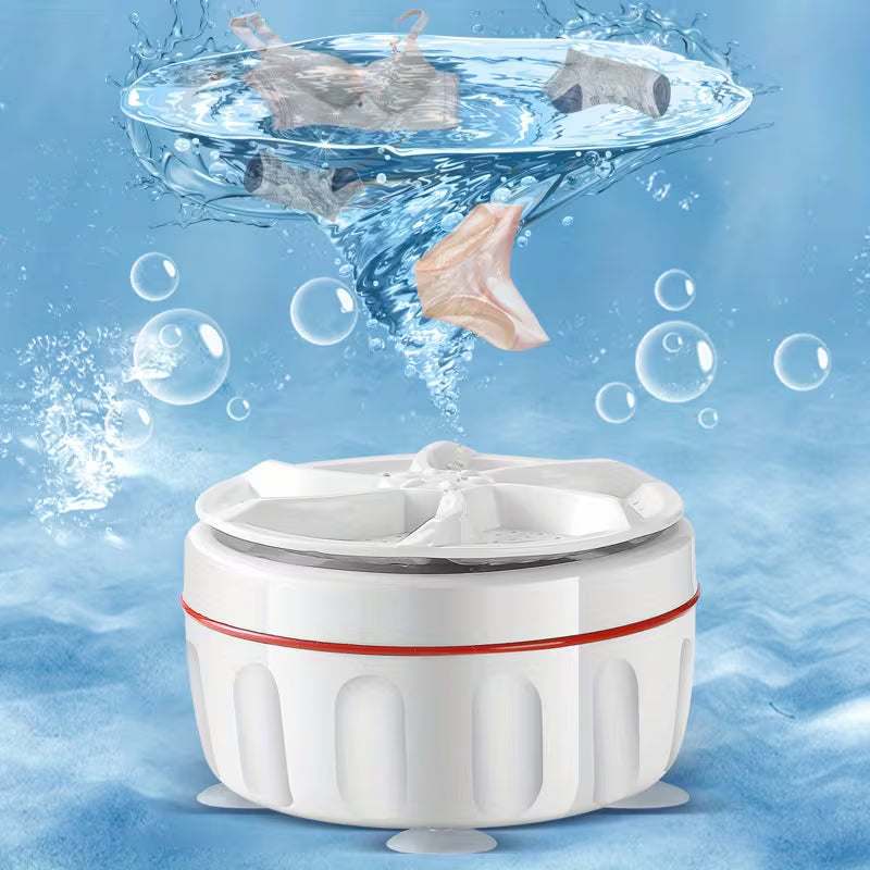 1pc Portable Mini Turbo Washer, USB Powered Cleaning Washing Machine for Underwear Socks, Mini Ultrasonic Turbo Washer