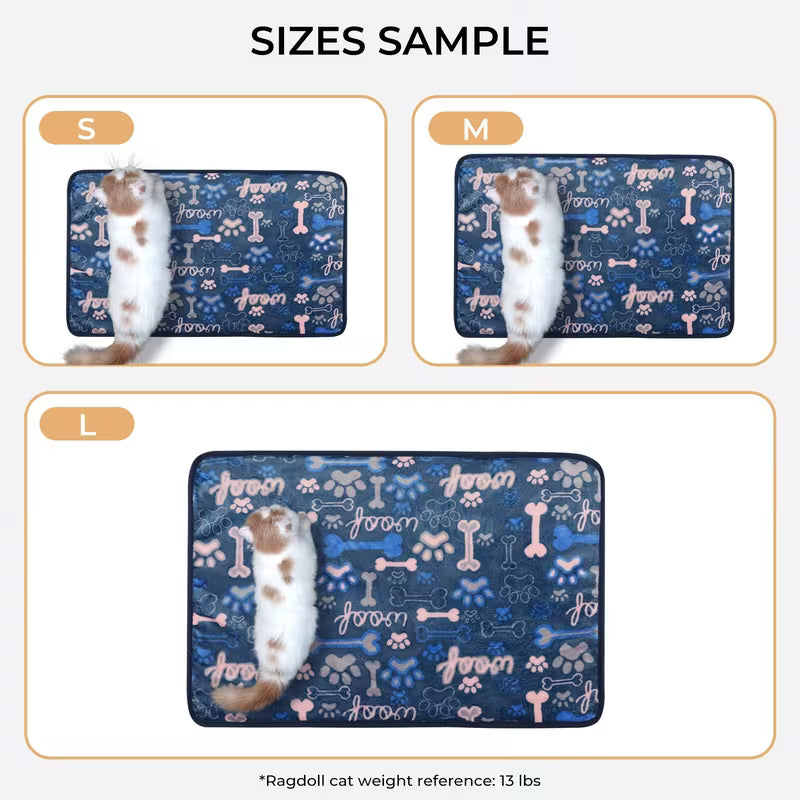 3-Pack Double-Sided Coral Pet Blankets, Soft Anti-Pilling Puppy Bed Covers with Cute Print, Durable Furniture Protector for Dog Cat Sofa Bed Crate, Multi-Sizes Blanket for Travel Camping Picnic, Ideal Pet Gift for Pet Owners