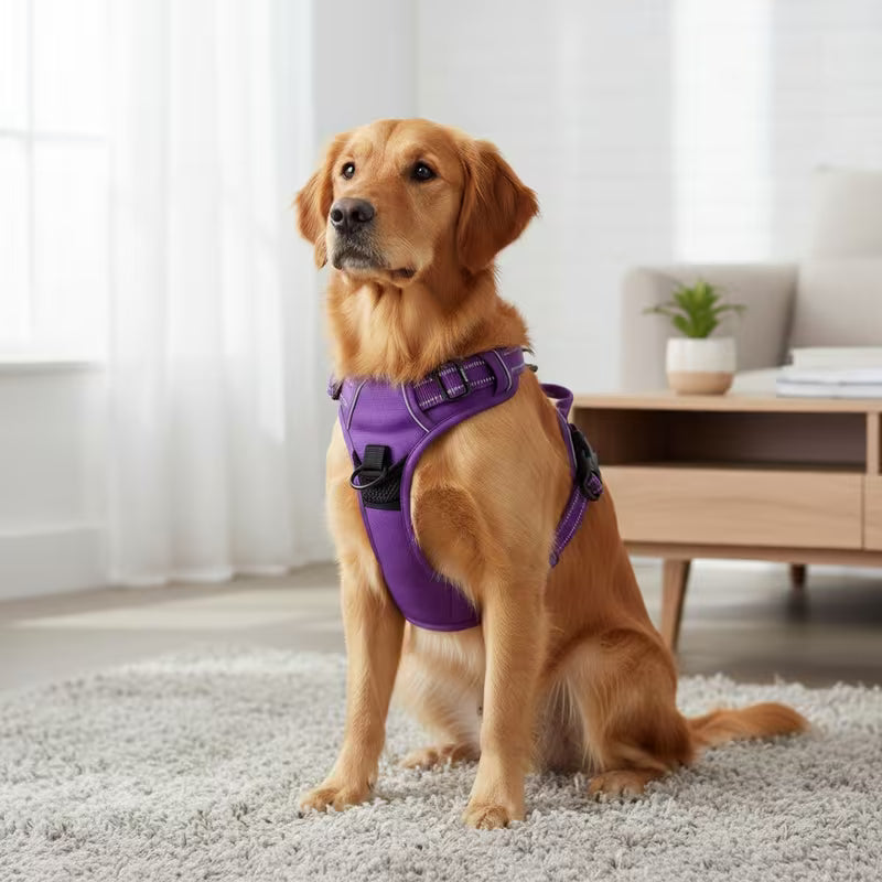 No-Pull Reflective Dog Harness With Handle Adjustable Escape proof Training Vest For Medium Large Dogs, Easy Control With Metal Clips, Outdoor Walking Gear, Halloween, Black Friday Christmas Gift