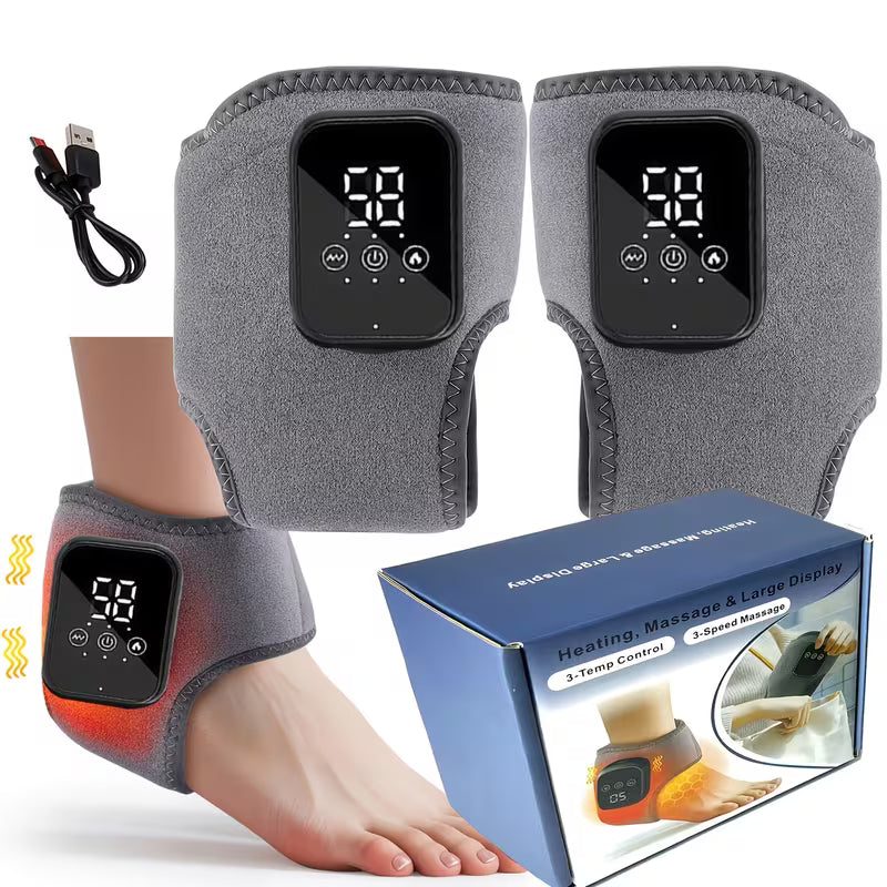 Portable Electric Foot Massager with 3 Heat Settings, 3 Vibration Modes, Timer Function, And Touch Controls; Adjustable Size; Suitable for Both Left And Right Feet; Specifically Designed for Foot And Ankle Massage