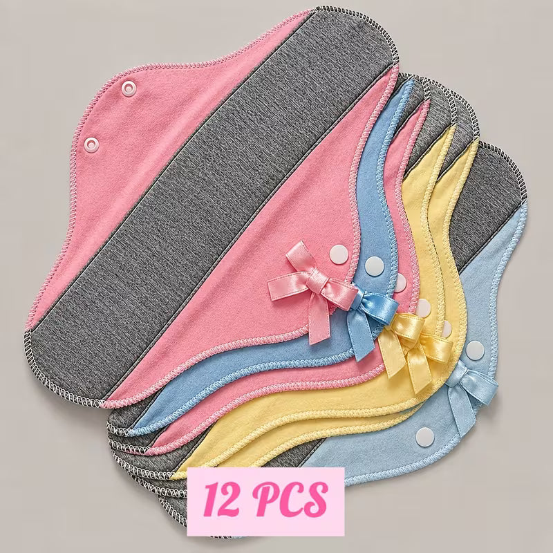 6-Pack Elderly Care Pads Pink Blue Yellow Reusable Washable Soft Breathable Durable Comfortable for Daily Care