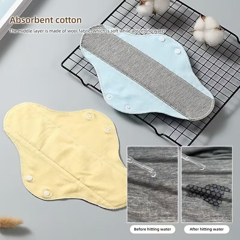 6-Pack Elderly Care Pads Pink Blue Yellow Reusable Washable Soft Breathable Durable Comfortable for Daily Care