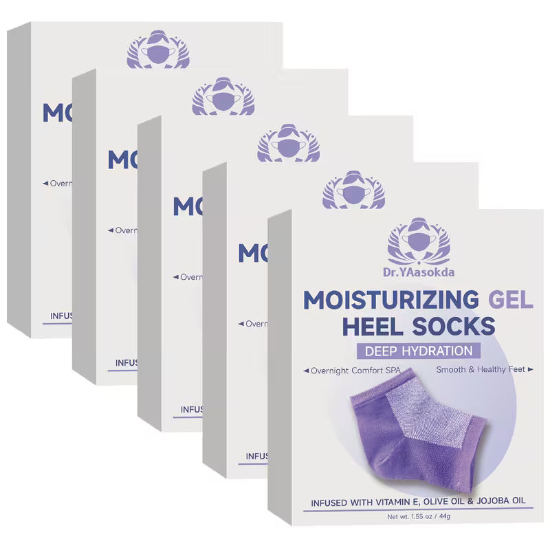 Soft-Feel Gel Heel Moisture Socks for Supporting Deep Nourishment, Enhancing Heel Smoothness, And Creating a Protective Layer That Helps Improve Dry, Rough Skin During Foot Care Sessions