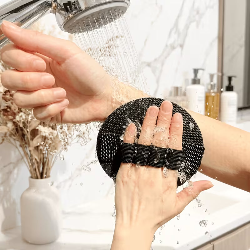 2pcs Exfoliating Bath Gloves, Double-Sided Bath Brushes, Gentle Loofah Texture, Rich Foam, Easy to Use, Creates Smooth Skin, Polyester Personal Care Products