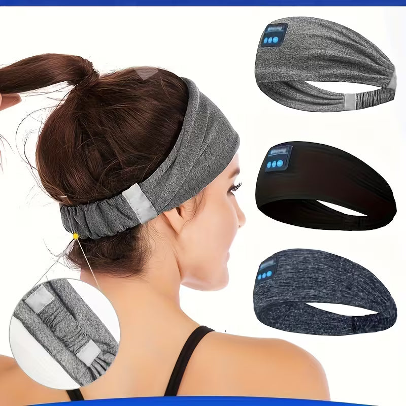 Wireless Headband Headphones - Headset With HD Speakers, USB Charging, Push Button Volume Control - Rechargeable Lithium Polymer Battery, Compatible With Cellphones, Non-Waterproof Plastic Material