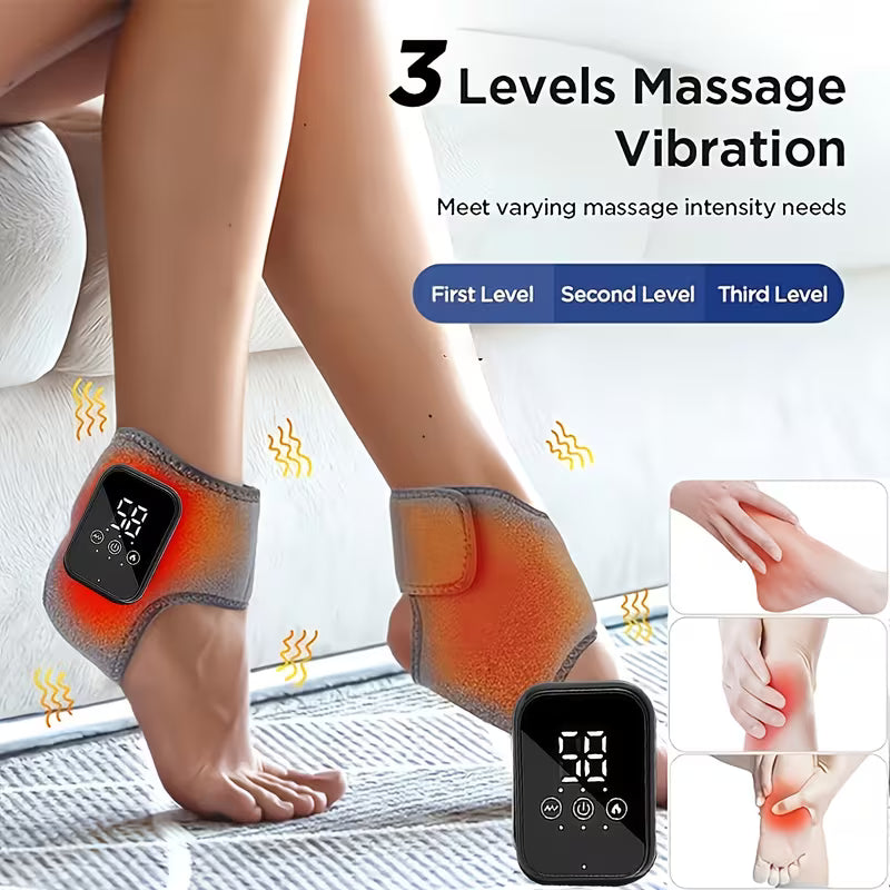 Portable Electric Foot Massager with 3 Heat Settings, 3 Vibration Modes, Timer Function, And Touch Controls; Adjustable Size; Suitable for Both Left And Right Feet; Specifically Designed for Foot And Ankle Massage