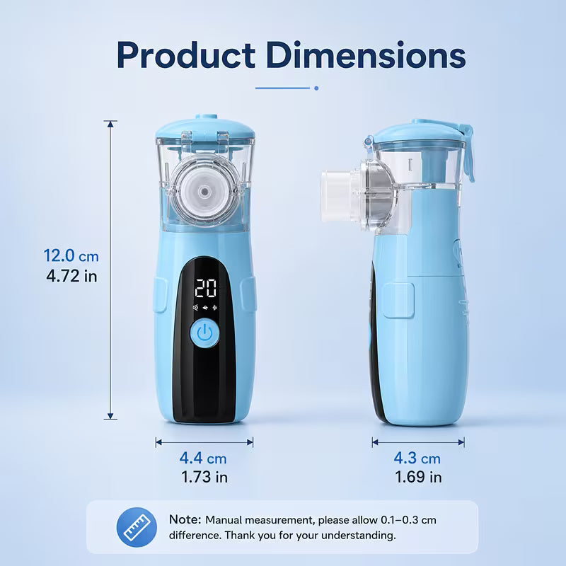 [Portable Nebulizer] Handheld Nebulizer for Respiratory System, Portable Nebulizer with 3 Modes & Auto-Cleaning, Nebulizer for Home Office Travel, Asthma, Breathing Problems, Thanksgiving Health Gift