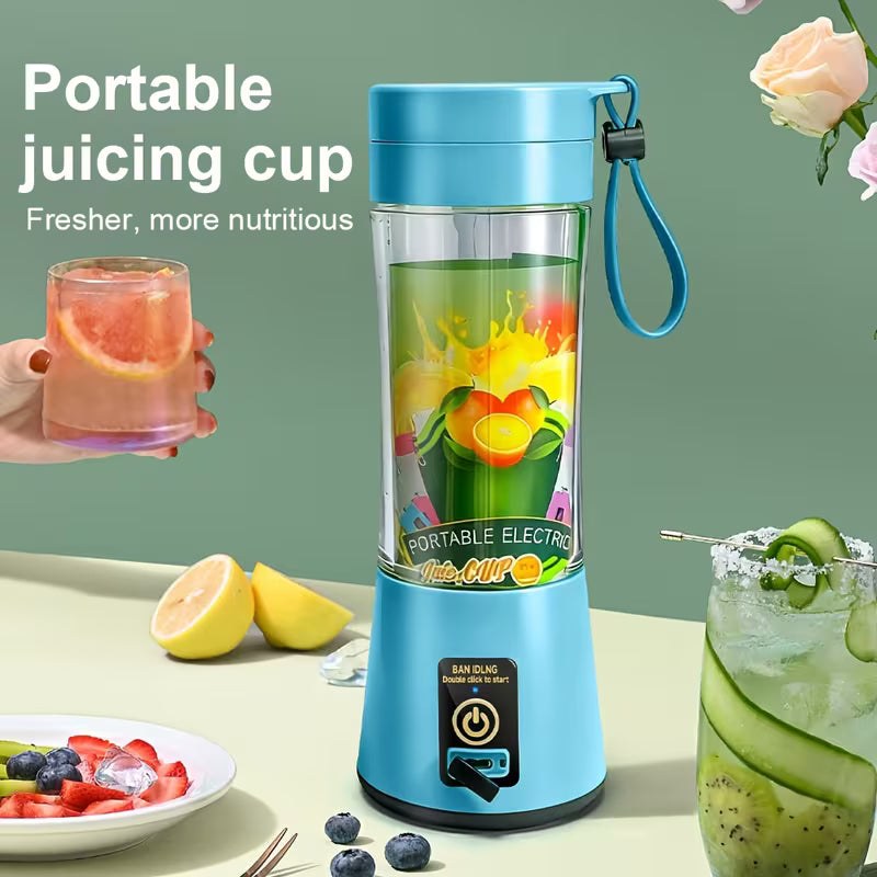 12.85 Oz Rechargeable Portable Blender Cup, Electric USB Juicer Blender, Mini Blender Portable Blender for Shakes And Smoothies, Juice, 380Ml, Six Blades Great for Mixing, Easy Clean, Ideal for Travel, Office, Picnic - Fresh Juices Anywhere