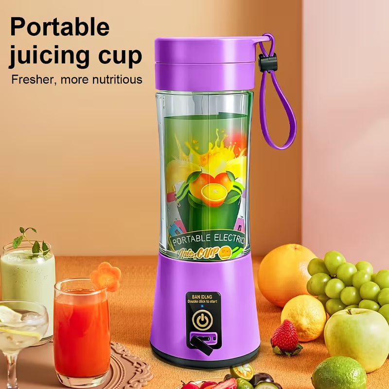 12.85 Oz Rechargeable Portable Blender Cup, Electric USB Juicer Blender, Mini Blender Portable Blender for Shakes And Smoothies, Juice, 380Ml, Six Blades Great for Mixing, Easy Clean, Ideal for Travel, Office, Picnic - Fresh Juices Anywhere