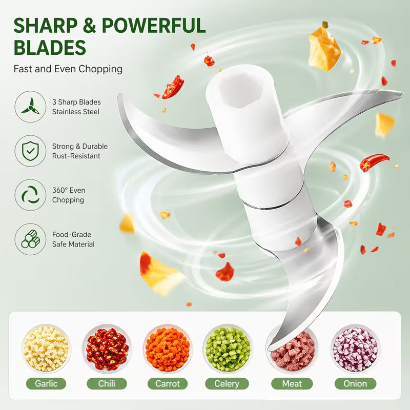 1pc Mini Electric Food Masher Portable Kitchen Gadget for Dicing Tomatoes Chopping Onions Herbs Ginger Resin ABS Blender