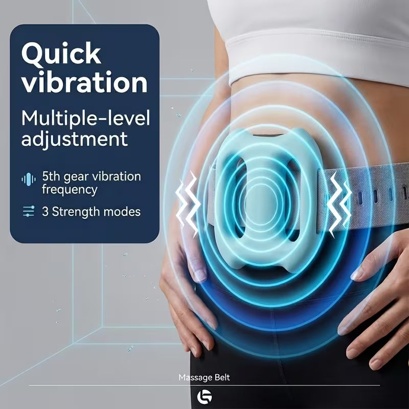 Multifunctional -Burning Relaxation Dual-Loop Massage Ring, Relaxation Tool | Electric Fascia Ring + Adjustable Waist Belt & Free Yoga Resistance Band, Can Be Used for Waist/abdomen/arm/leg Training and Massage, and Other Purposes. Perfect Gift