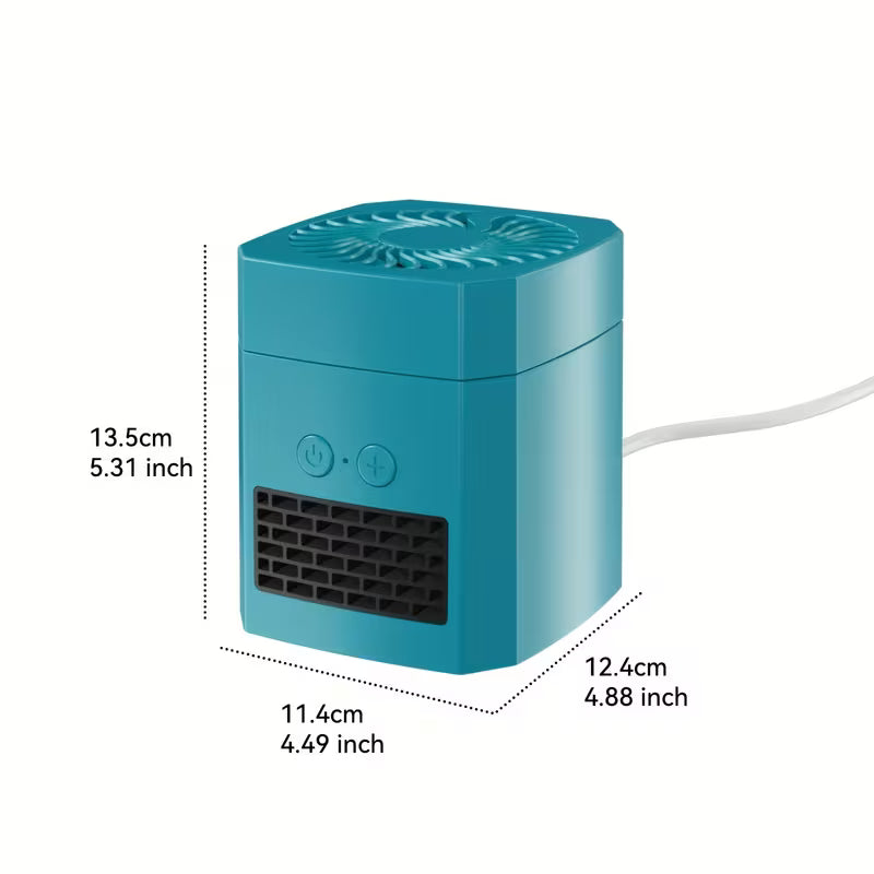 2in 1 Heater Fan Combo, 400W Portable Space Heater with 3 Speed Adjustable Temperature Multifunctional Dual-purpose Heater for Both Cooling And Heating, Home Mini Electric Heater, Office Desktop Heater, Portable And Movable Silent Heater