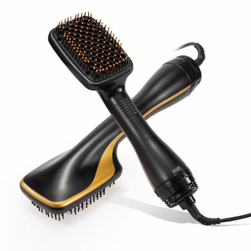 Portable Ionic Hair Straightener Brush: 3-In-1 Hot Air Brush And Styler with Negative Ion Technology, Frizz Control, Rapid, Wet/Dry Use, Anti-Scald - Comb/Straighter/Dryer in One The Perfect Valentine'S Day Gift