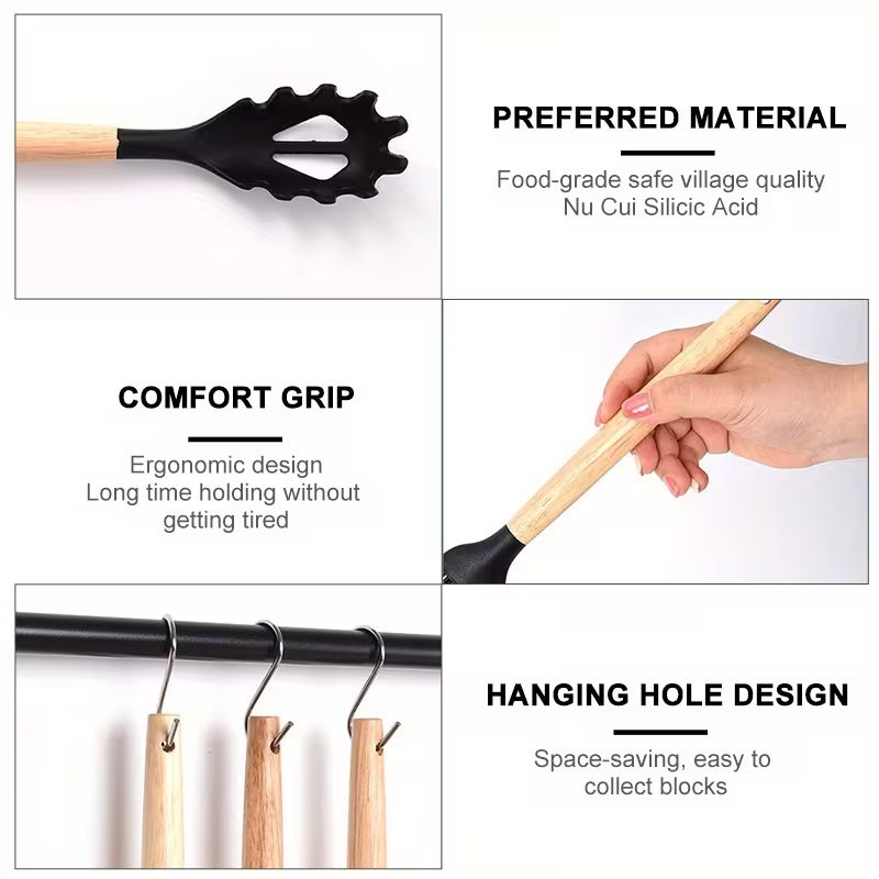 37/44pcs Complete Silicone Kitchen Cooking Utensil Set, Ultra Cost-Effective All-In-One Kitchen Gadgets, High Heat Resistant Non-Stick Cookware Tools, Dishwasher Safe, Ideal for Cooking Beginners And Kitchen Enthusiasts, Perfect Holiday Gift