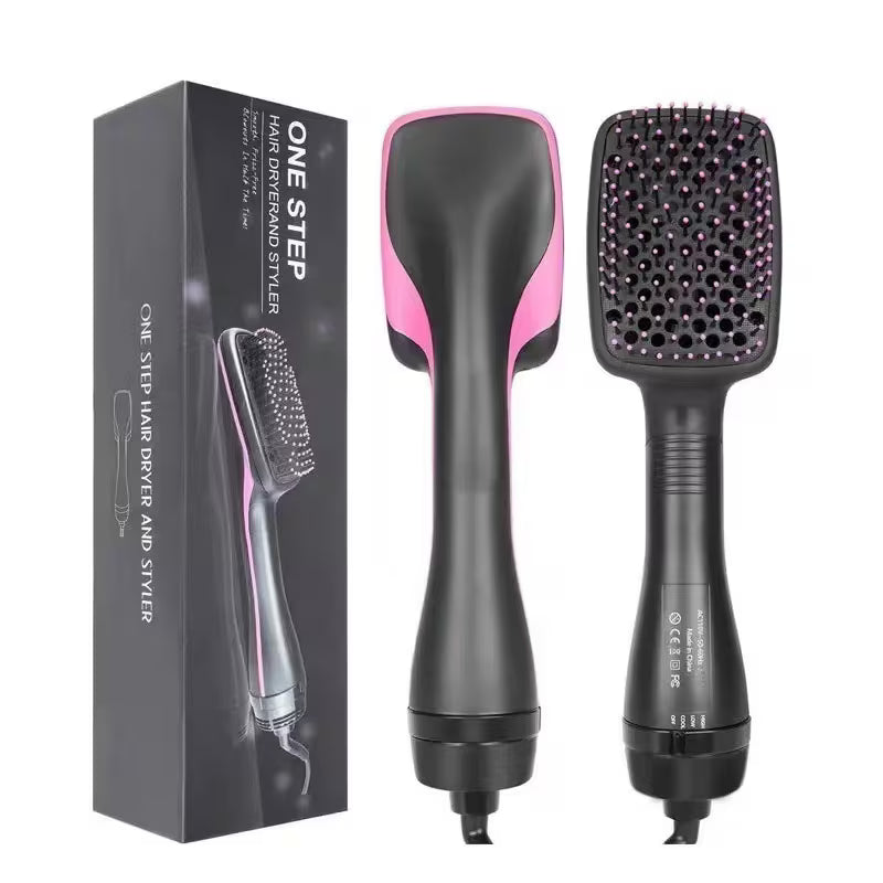 Portable Ionic Hair Straightener Brush: 3-In-1 Hot Air Brush And Styler with Negative Ion Technology, Frizz Control, Rapid, Wet/Dry Use, Anti-Scald - Comb/Straighter/Dryer in One The Perfect Valentine'S Day Gift