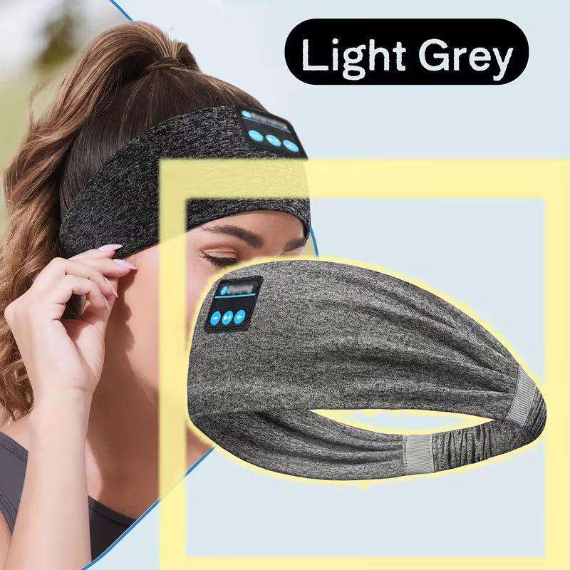 Wireless Headband Headphones - Headset With HD Speakers, USB Charging, Push Button Volume Control - Rechargeable Lithium Polymer Battery, Compatible With Cellphones, Non-Waterproof Plastic Material