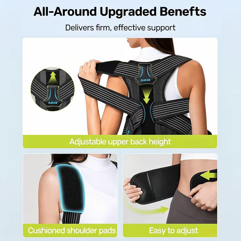 Adjustable Shoulder Straightening Vest with Padded Shoulder Cushions & Soft Underarm Bands Unisex Daily Wearing Vest Practical Father's Day Presents