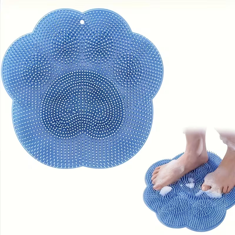 Multifunctional Bath Massage Mat, Anti-slip Scrubbing Mat Integrating Foot and Back Scrubbing for Showers, Household Bathroom Bathing Cleaning Accessories