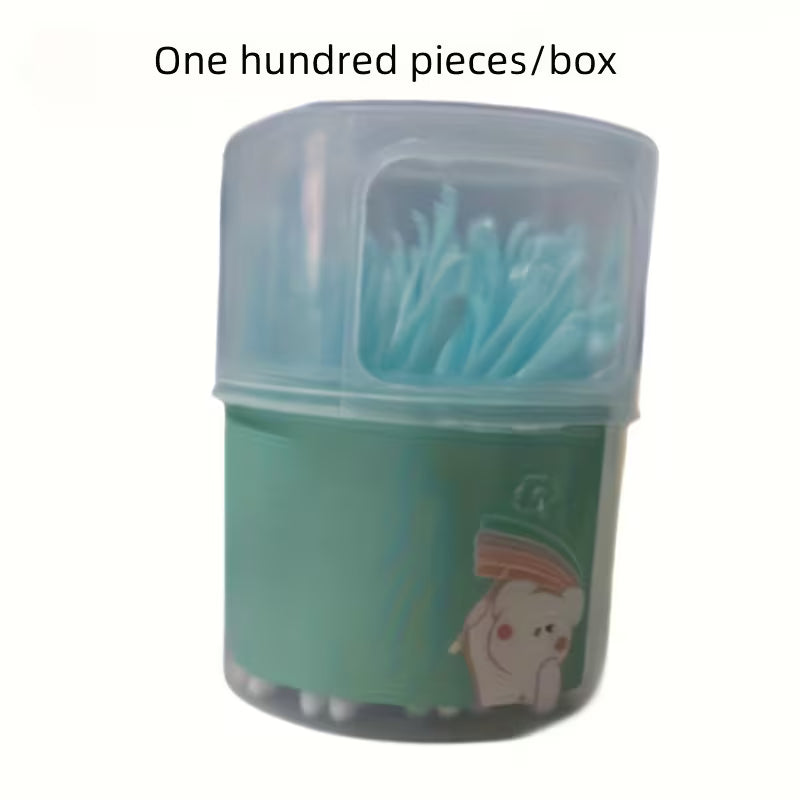 Each Box Contains 100 Swabs in a **2-In-1 Cleaning Set**, Including Swabs And Spoons. The Soft Tips Allow Gentle Cleaning, Making Them Ideal for Thorough Cleaning Tasks. These Are Laboratory Supplies with a Portable Design