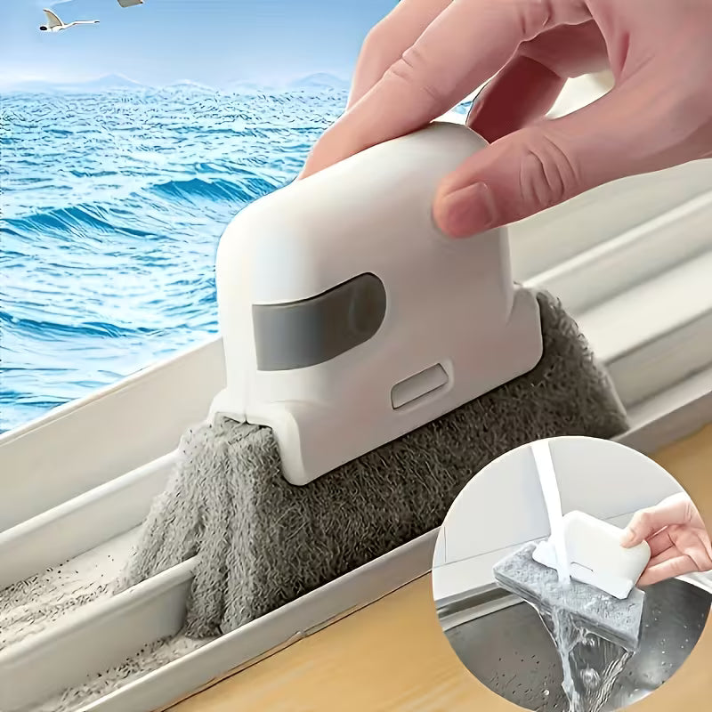 2pcs Window Track Gap Cleaning Brush, Slender Crevice Groove Cleaner for Sliding Door Kitchen Household Deep Tidying