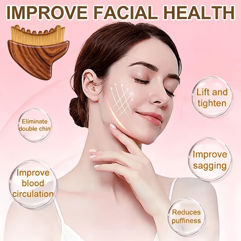 [ Lymphatic Face Brush ] Large Super Soft Lymphatic Drainage Facial Brush, Chin Contour Massager With Ergonomic Angled Head, Dry Cleansing Brush For Face Massage, Loose Powder Blush, Face Cream & Body Lotion - Multifunctional