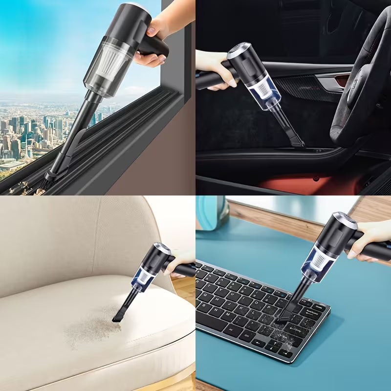 Multifunctional Wireless Charging Mini Vacuum Cleaner, Large Suction Power, Wireless Power Supply, Suitable for Computer Cleaning, Household Cleaning, Car Cleaning, Valentine'S Day And New Year'S Gift, July 4Th Gifts