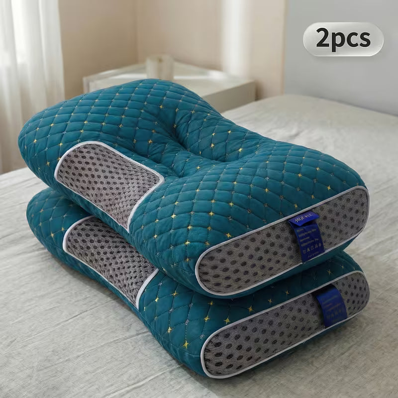2pcs Neck Pillows, Made of Breathable Fabric That Prevents Sweatiness During Long-term Wear. Features a Removable Zippered Pillowcase, Ergonomically Designed to Fit the Neck for Comfortable Use. Effectively Relieves Shoulder and Neck Pressure