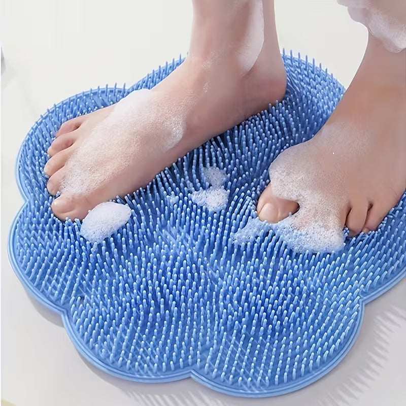 Multifunctional Bath Massage Mat, Anti-slip Scrubbing Mat Integrating Foot and Back Scrubbing for Showers, Household Bathroom Bathing Cleaning Accessories