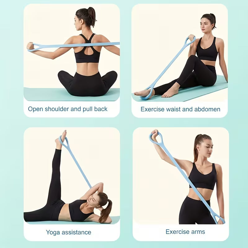 Multifunctional -Burning Relaxation Dual-Loop Massage Ring, Relaxation Tool | Electric Fascia Ring + Adjustable Waist Belt & Free Yoga Resistance Band, Can Be Used for Waist/abdomen/arm/leg Training and Massage, and Other Purposes. Perfect Gift