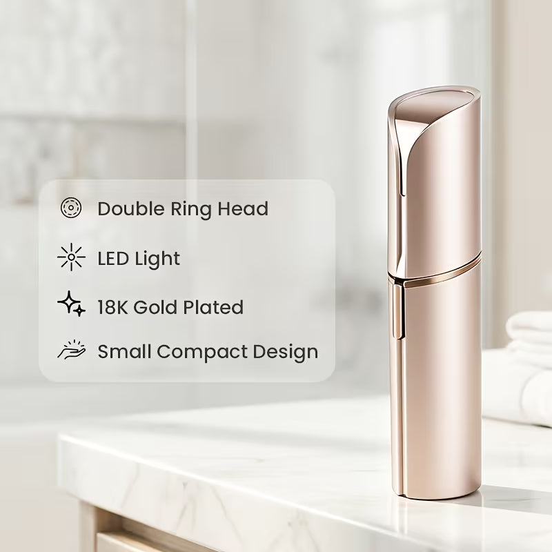Female Facial Epilator, Female Facial Trimmer, Eyebrow Facial Razor, Painless Epilator, Dual Purpose For Home Travel, For Lips, Body, Arms, Beard, Hair And Chin.