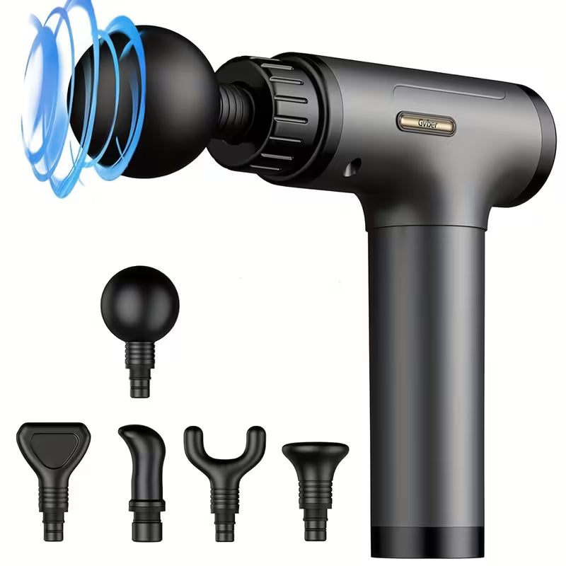 Massage Gun, Deep Tissue Massage Gun for Athletes, Full-Body Back And Arm Massage, Percussion Massager with 6 Massage Heads, Suitable for Sports And Fitness, Gift for Parents, Halloween Gifts