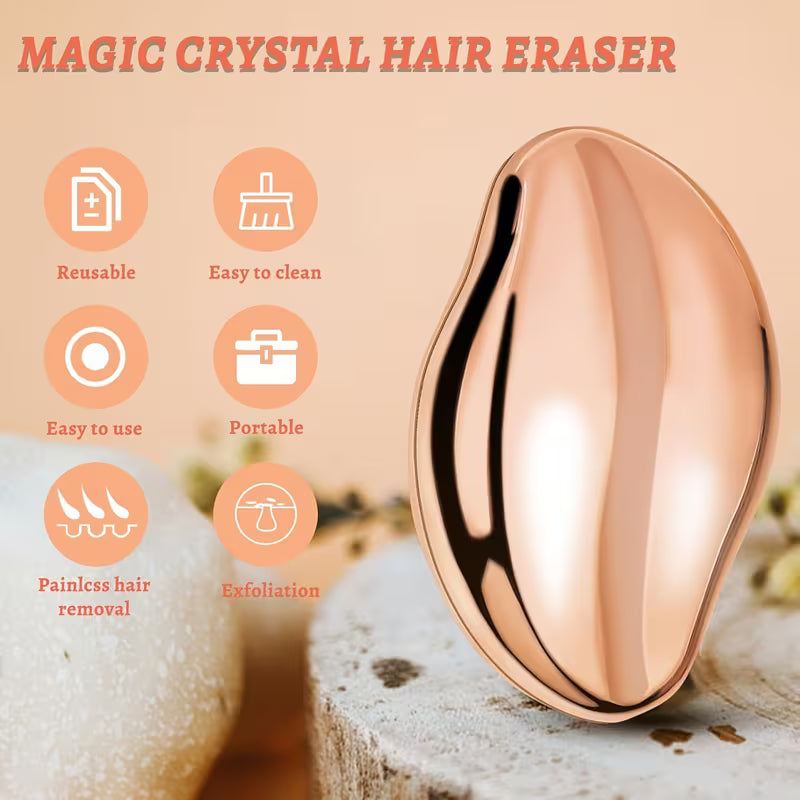 4pcs Hair Eraser for Women and Men - Reusable Hair Remover - Portable Magic Painless Exfoliation Easter Basket Stuffers - 1pc Hair Remover AS