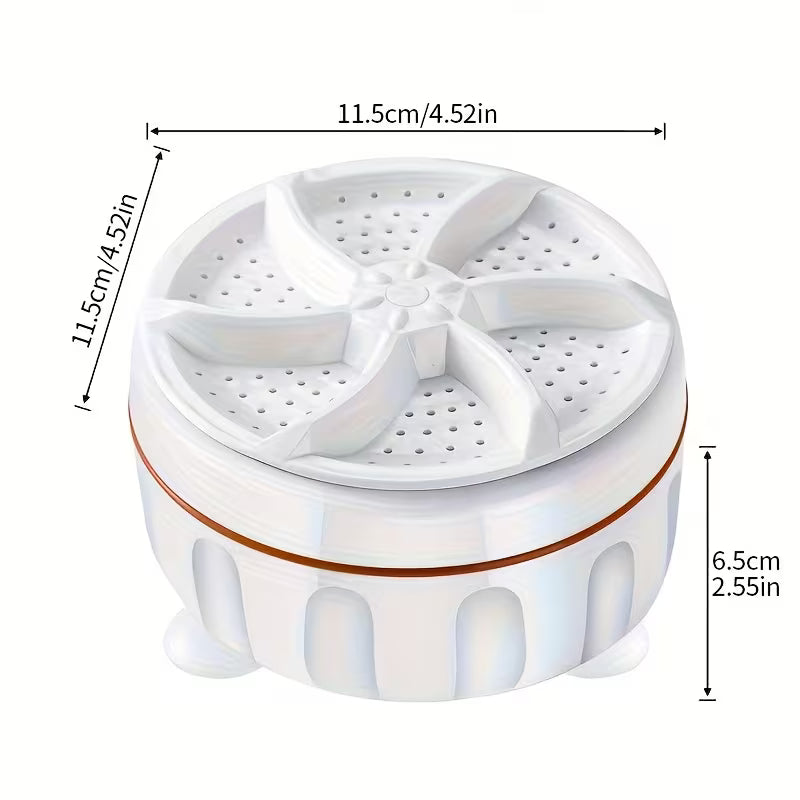 1pc Portable Mini Turbo Washer, USB Powered Cleaning Washing Machine for Underwear Socks, Mini Ultrasonic Turbo Washer