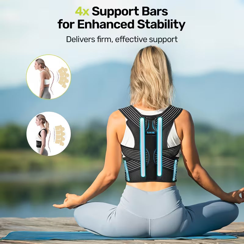Adjustable Shoulder Straightening Vest with Padded Shoulder Cushions & Soft Underarm Bands Unisex Daily Wearing Vest Practical Father's Day Presents
