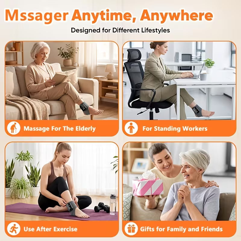 Portable Electric Foot Massager with 3 Heat Settings, 3 Vibration Modes, Timer Function, And Touch Controls; Adjustable Size; Suitable for Both Left And Right Feet; Specifically Designed for Foot And Ankle Massage