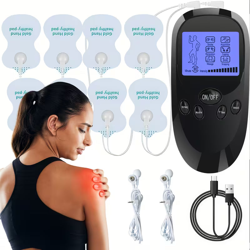 CESLIFF TENS + EMS Muscle Stimulator for Pain Relief — Eases Back, Neck, Arthritis And Foot Pain, Perfect for Post-Workout Muscle Recovery And Relaxation, The Ideal Choice for Home, Fitness Gear, Massage, And Devices!