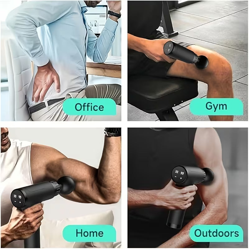 Massage Gun, Deep Tissue Massage Gun for Athletes, Full-Body Back And Arm Massage, Percussion Massager with 6 Massage Heads, Suitable for Sports And Fitness, Gift for Parents, Halloween Gifts