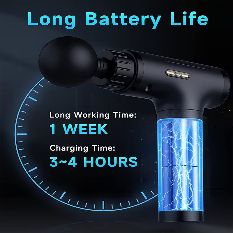 Massage Gun, Deep Tissue Massage Gun for Athletes, Full-Body Back And Arm Massage, Percussion Massager with 6 Massage Heads, Suitable for Sports And Fitness, Gift for Parents, Halloween Gifts