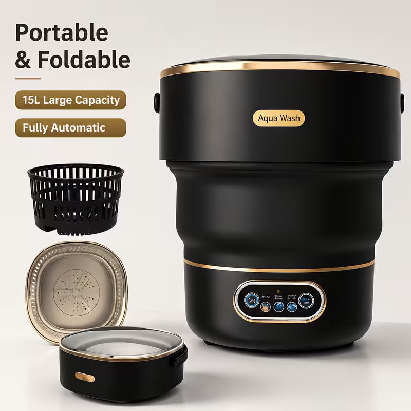 Convenient Mini Washing Machine, 3/4Gallon3.17/3.96gal Large Capacity Foldable Small Portable Underwear And Sock Washing Machine, Clothing Isolation, Underwear Cleaning Machine, Suitable for Home, Apartment, Travel, RV, Saving Space And Convenient
