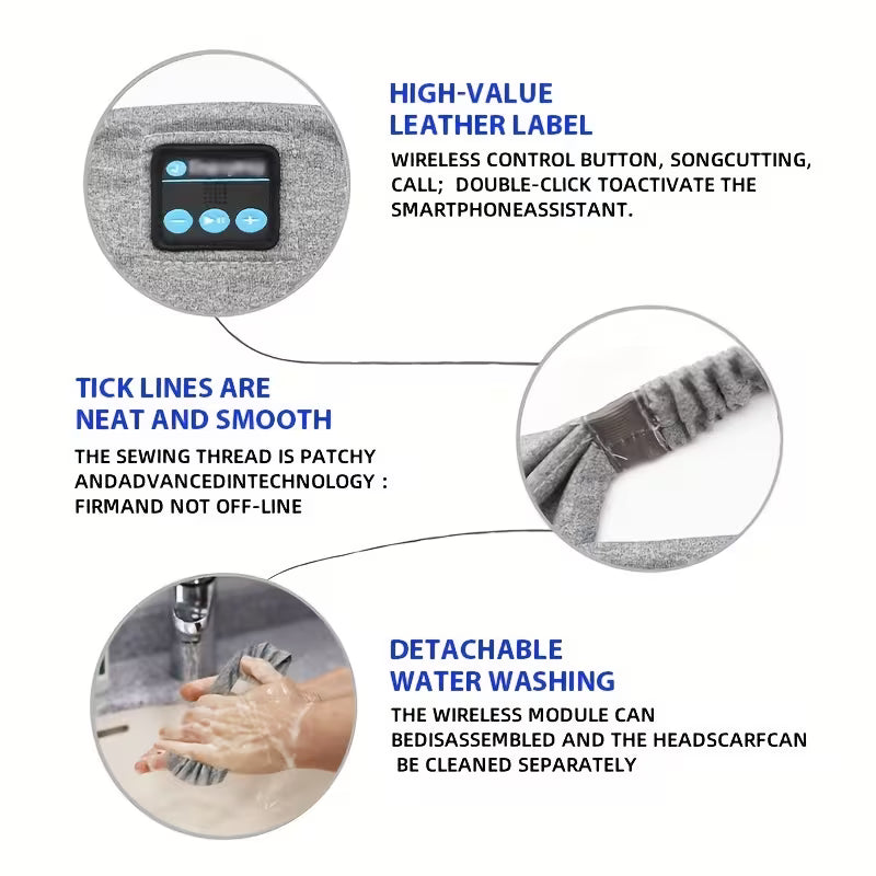Wireless Headband Headphones - Headset With HD Speakers, USB Charging, Push Button Volume Control - Rechargeable Lithium Polymer Battery, Compatible With Cellphones, Non-Waterproof Plastic Material
