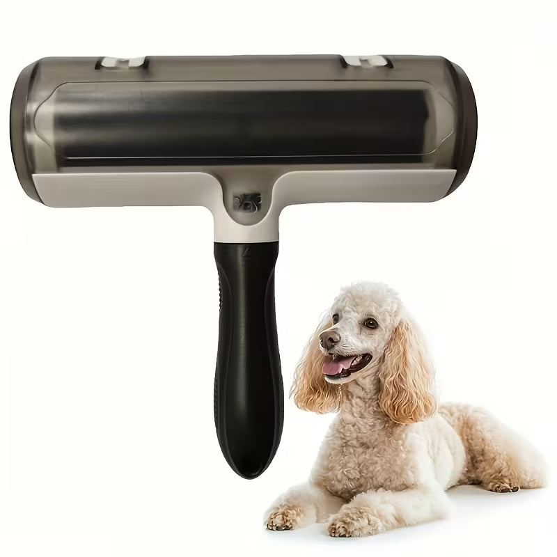 1/2Reusable Pet Hair Remover, Pet Hair Removal Roller Brush - Automatically Collects Fluff, Ideal for Clothes, Furniture, And Carpets - Durable Plastic Design with Hair Locking Device, Ideal for Dog Owners And Pet Groomers, Pet Grooming Products