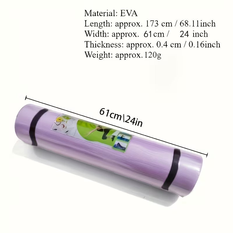 This Yoga Mat Is Suitable for Both Men And Women. It Is Made of Durable 3Mm PVC Material, Features an Anti-Slip Surface, And Has a Foldable Design. It Is Ideal for Home Fitness, Pilates, Floor Exercises, And Yoga Practice
