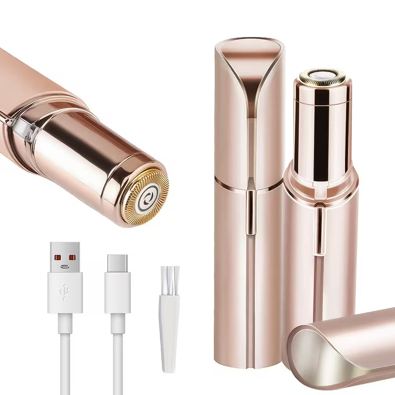 Female Facial Epilator, Female Facial Trimmer, Eyebrow Facial Razor, Painless Epilator, Dual Purpose For Home Travel, For Lips, Body, Arms, Beard, Hair And Chin.